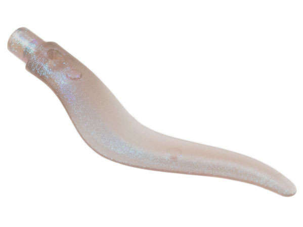 Lego NEW - Wave Rounded Curved Single with Bar End (Flame Sword)~ [Satin Trans-Brown]