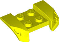 Lego (N) ~ Vehicle Mudguard 2 x 4 with Headlights Overhang ~ [Neon Yellow]