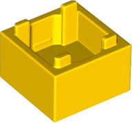 Lego (N) ~ Container Box 2 x 2 x 1 - Top Opening with Flat Inner Bottom ~ [Yellow]