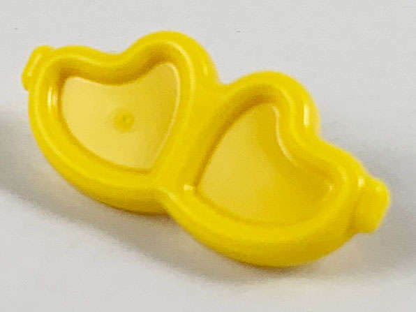 Lego (N) ~ Minifigure Utensil Trolls Glasses Angled Hearts with Pin ~ [Yellow]
