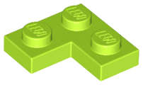 Lego (N) ~ Plate 2 x 2 Corner ~ [Lime]