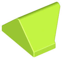 Lego (U) ~ Slope 45 2 x 1 Double / Inverted with Bottom Stud Holder ~ [Lime]