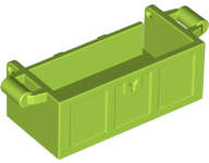 Lego (N) ~ Container Treasure Chest Bottom with Slots in Back ~ [Lime]