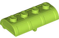 Lego (N) ~ Container Treasure Chest Lid Curved with Thick Hinge ~ [Lime]