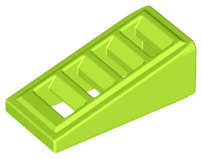 Lego (N) ~ Slope 18 2 x 1 x 2/3 with Grille ~ [Lime]