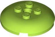 Lego (N) ~ Brick Round 4 x 4 x 2/3 Dome Top with Hole ~ [Lime]