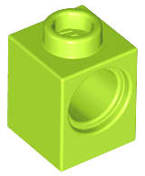 Lego (N) ~ Technic Brick 1 x 1 with Hole ~ [Lime]