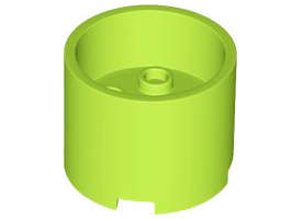 Lego (N) ~ Brick Round 3 x 3 x 2 with Recessed Center and Axle Hole ~ [Lime]