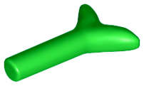 Lego (N) ~ Plant Stem with Bar (Carrot Top / Twig) ~ [Bright Green]