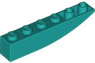 Lego (N) ~ Slope Curved 6 x 1 Inverted ~ [Dark Turquoise]