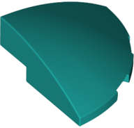 Lego (N) ~ Slope Curved 3 x 3 Corner Round ~ [Dark Turquoise]