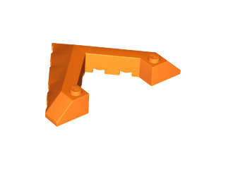 Lego (N) ~ Wedge 6 x 8 Pointed Cutout ~ [Orange]