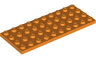 Lego (N) ~ Plate 4 x 10 ~ [Orange]