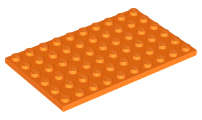 Lego (N) ~ Plate 6 x 10 ~ [Orange]