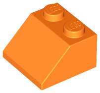 Lego (U) ~ Slope 45 2 x 2 ~ [Orange]