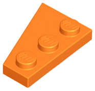 Lego (N) ~ Wedge Plate 3 x 2 Right ~ [Orange]