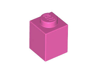 Lego (N) ~ Brick 1 x 1 ~ [Dark Pink]