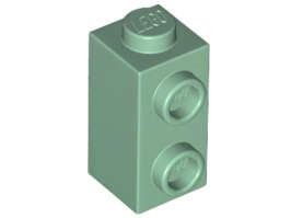 Lego (N) ~ Brick Modified 1 x 1 x 1 2/3 with Studs on Side ~ [Sand Green]