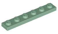 Lego (N) ~ Plate 1 x 6 ~ [Sand Green]