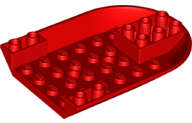 Lego (N) ~ Aircraft Fuselage Forward Bottom Curved 6 x 8 ~ [Red]