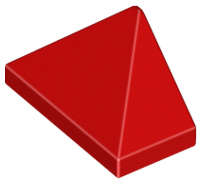 Lego (N) ~ Slope 45 2 x 1 Triple with Bottom Stud Holder ~ [Red]