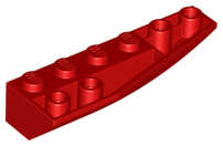 Lego (N) ~ Wedge 6 x 2 Inverted Right ~ [Red]