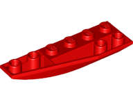 Lego (N) ~ Wedge 6 x 2 Inverted Left ~ [Red]