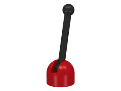 Lego (N) ~ Antenna Small Base with Black Lever (4592 / 4593) ~ [Red]