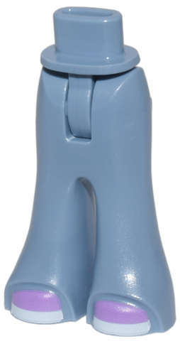 Lego (N) ~ Mini Doll Hips and Trousers Bell-Bottoms with Medium Lavender Shoes with Wh ~ [Sand Blue]
