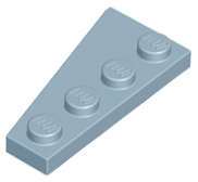 Lego (U) ~ Wedge Plate 4 x 2 Right ~ [Sand Blue]