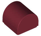 Lego (N) ~ Slope Curved 1 x 1 x 2/3 Double ~ [Dark Red]