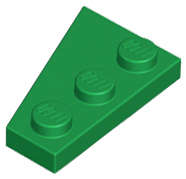 Lego (N) ~ Wedge Plate 3 x 2 Right ~ [Green]