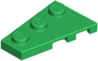 Lego (N) ~ Wedge Plate 3 x 2 Left ~ [Green]