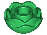 Lego (N) ~ Plant Flower Round with 2 Layers (Peony Rose) with Open Stud and Small Pin Hole ~ [Green]