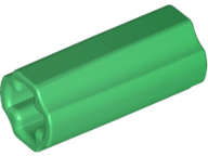Lego (N) ~ Technic Axle Connector 2L (Smooth with x Hole + Orientation) ~ [Green]