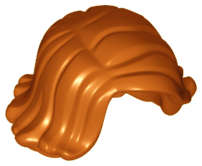 Lego (N) ~ Minifigure Hair Female Short Swept Sideways ~ [Dark Orange]