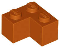 Lego (N) ~ Brick 2 x 2 Corner ~ [Dark Orange]
