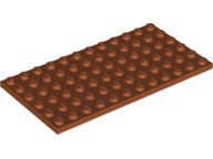 Lego (N) ~ Plate 6 x 12 ~ [Dark Orange]