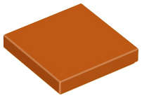 Lego (N) ~ Tile 2 x 2 ~ [Dark Orange]