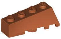Lego (N) ~ Wedge 4 x 2 Sloped Left ~ [Dark Orange]