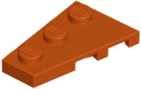 Lego (N) ~ Wedge Plate 3 x 2 Left ~ [Dark Orange]