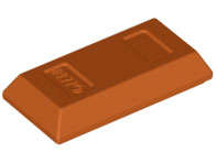 Lego (N) ~ Minifigure Utensil Ingot 1 x 2 ~ [Dark Orange]