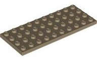 Lego (N) ~ Plate 4 x 10 ~ [Dark Tan]