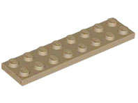 Lego (N) ~ Plate 2 x 8 ~ [Dark Tan]