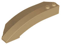 Lego (N) ~ Wedge 8 x 3 x 2 Open Right ~ [Dark Tan]