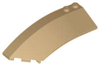 Lego (N) ~ Wedge 8 x 3 x 2 Open Left ~ [Dark Tan]