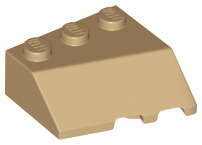 Lego (N) ~ Wedge 3 x 3 Sloped Left ~ [Dark Tan]