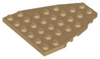 Lego (N) ~ Wedge Plate 7 x 6 with Stud Notches (Boat Bow Plate) ~ [Dark Tan]