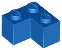 Lego (U) ~ Brick 2 x 2 Corner ~ [Blue]