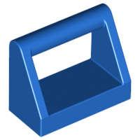 Lego Used - Tile Modified 1 x 2 with Bar Handle~ [Blue]